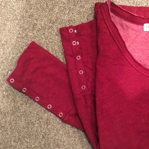 Long sleeve red American Able shirt
